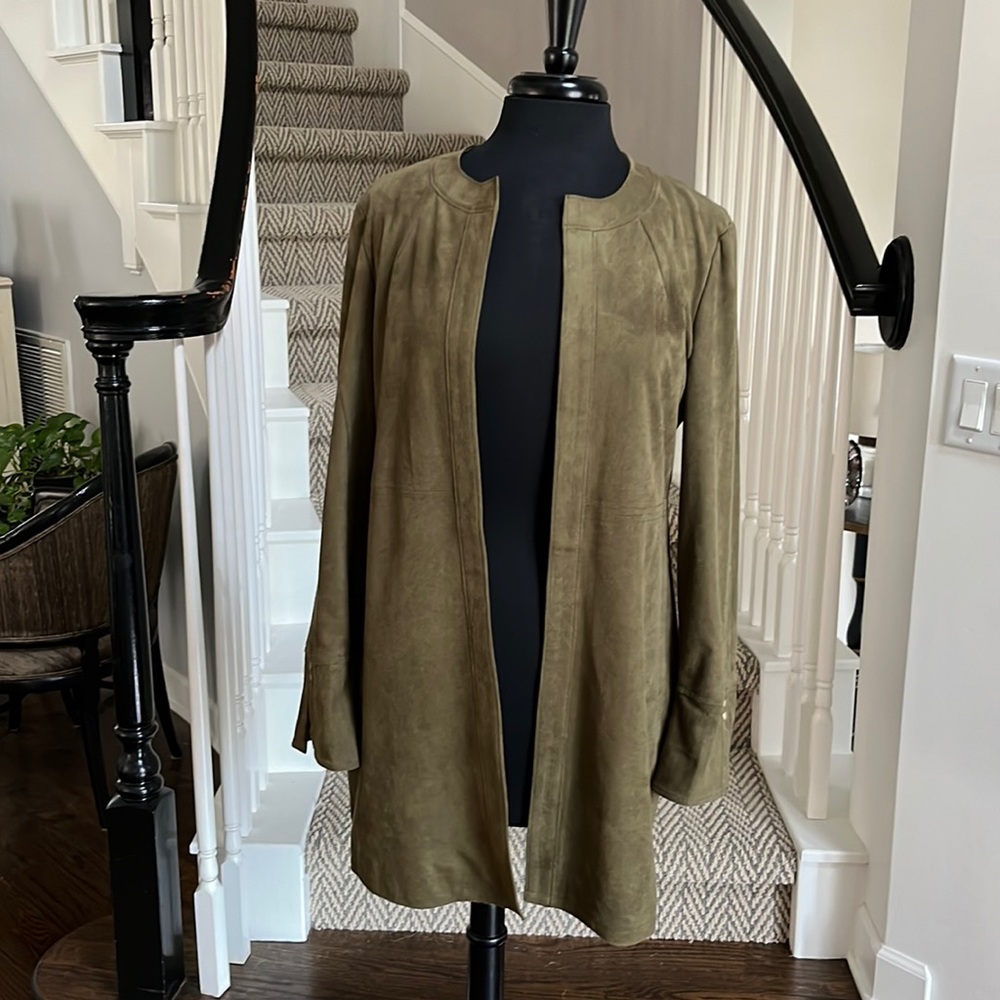 The Limited olive suede blazer
